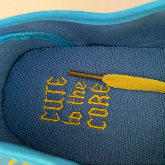 Cute To The Core duck Print blue yellow Lace Up Sneakers Women’s US 8 M - Picture 2 of 9